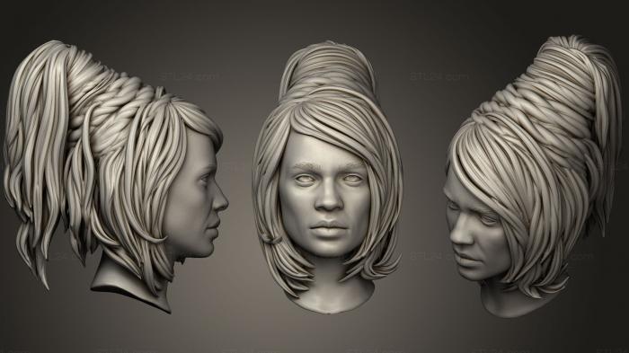 Anatomy of skeletons and skulls (Black Woman Head 5, ANTM_0287) 3D models for cnc